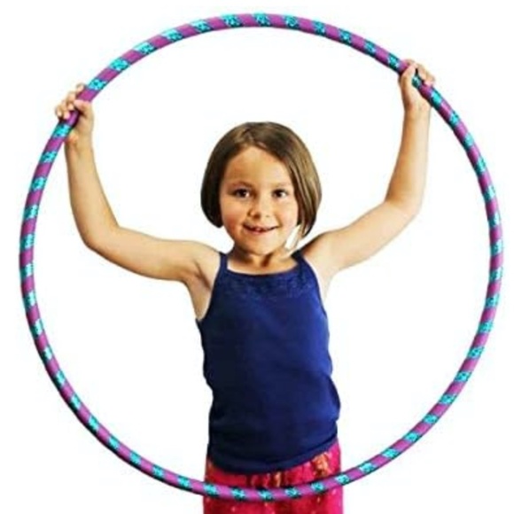 Pro Ultra-Grip Hula Hoop For Adults & Kids - 32" - Green Purple Glitter - Picture 1 of 9